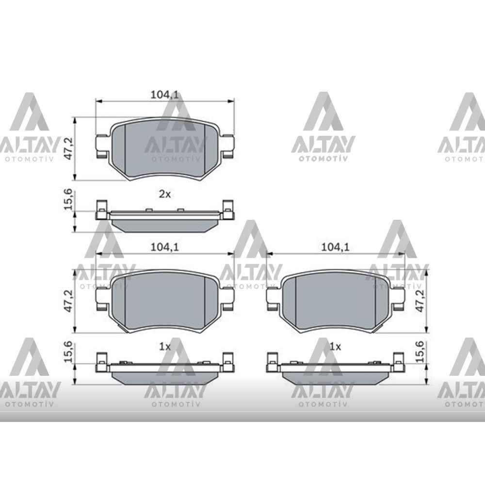 Mazda 6 13- Arka Fren Balata - BSH-0986460010 - GMY02643Z 