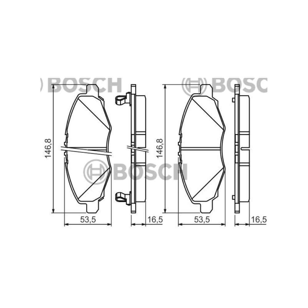 Hilux 06-08 4×2 Ön Fren Balata - BSH-0986494326 - 044650K130 