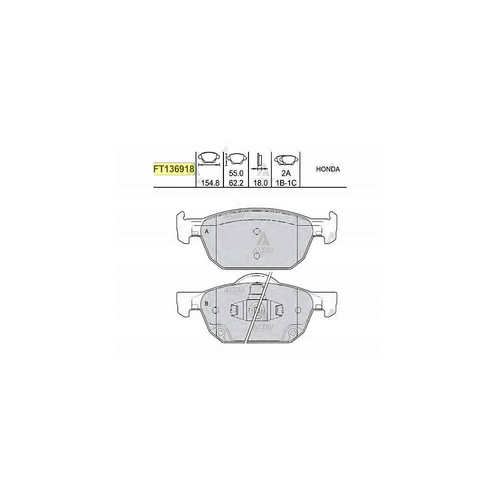 Accord 09-13 Ön Fren Balata - BSH-0986494383 - 45022-TL1-G00 