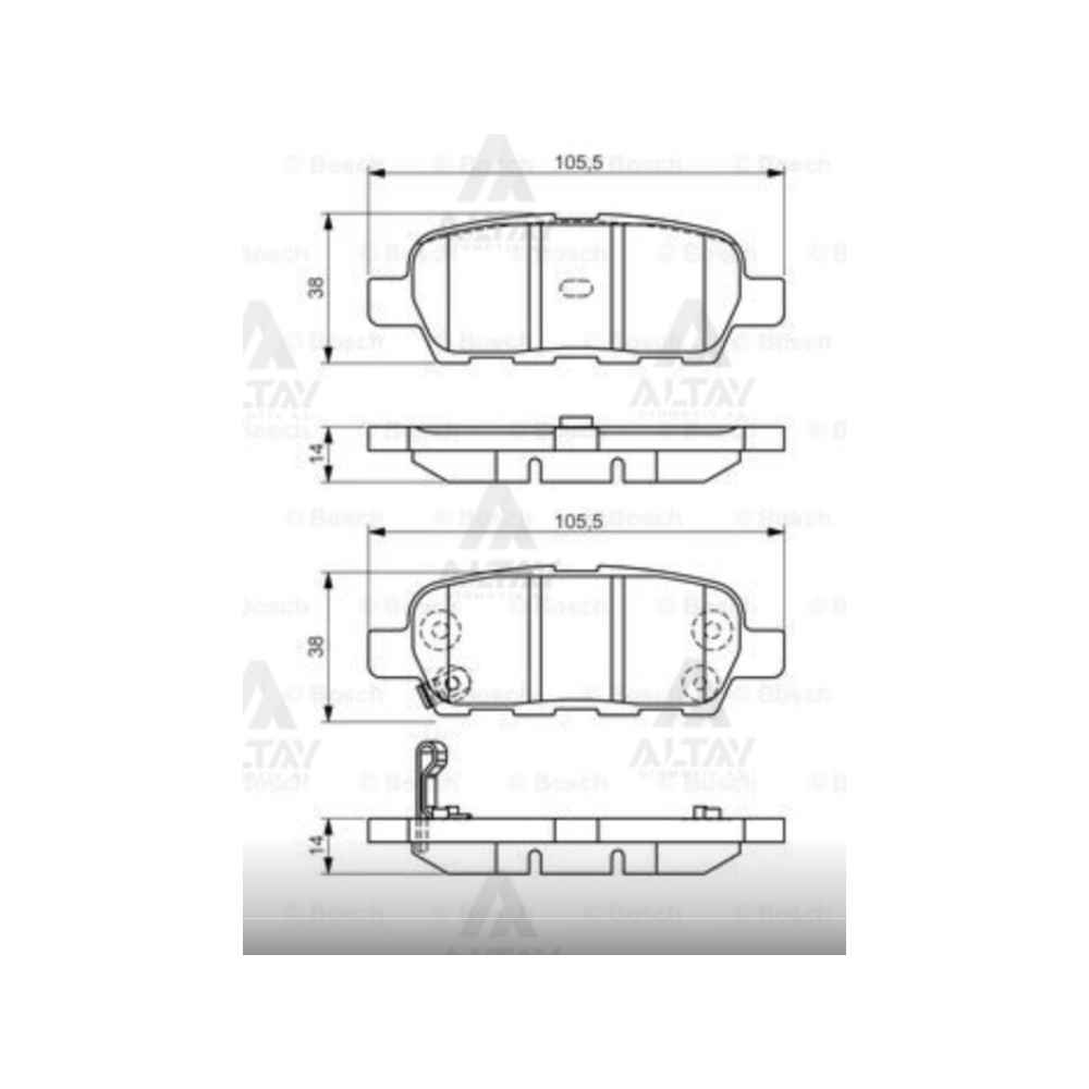 Qashqai 07- 11- XTrail 00- Arka Fren Balata - BSH-0986495089 - 440608H385 