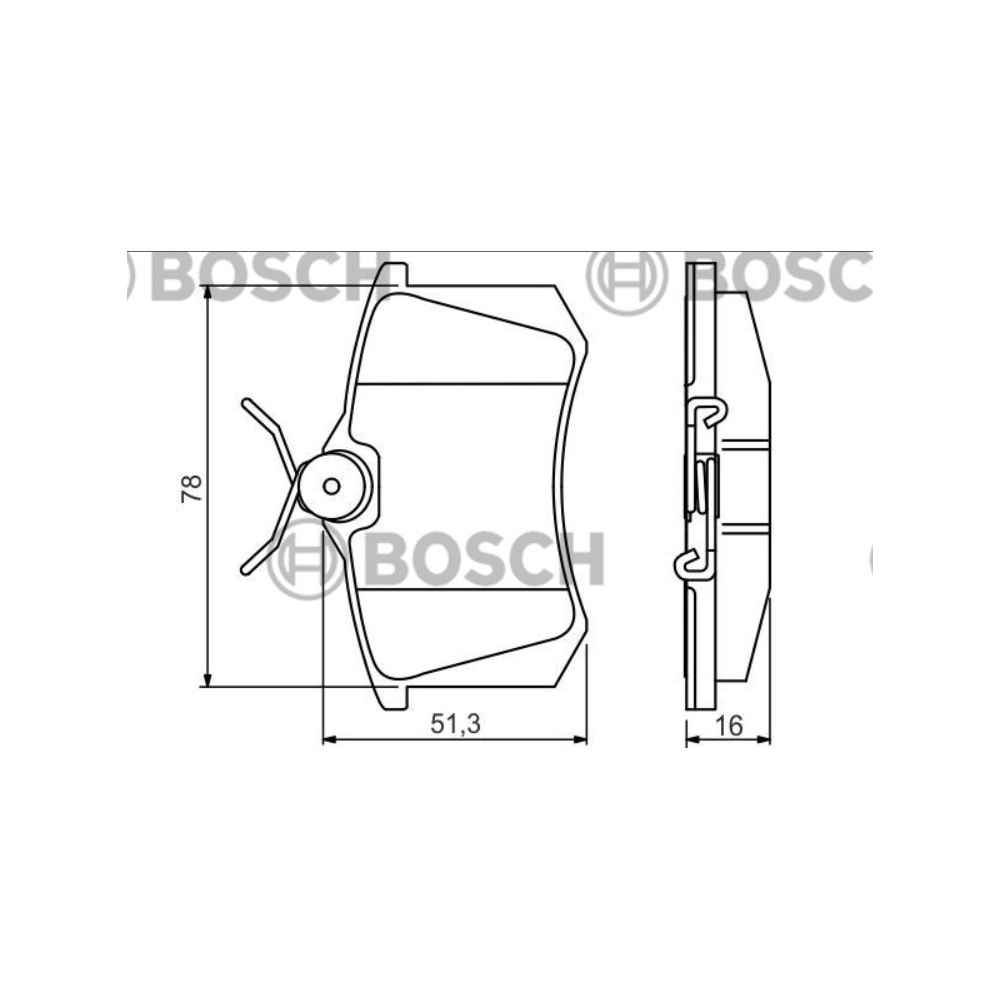 207 06- 1.4 16V-1.6 16V-1.6 Hdi C3 Picasso 09- Arka Fren Balatası - BSH-0986495231 - 425420 