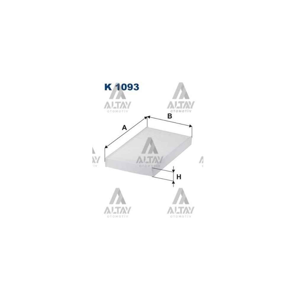 307 308 C2 C3 C4 Ds4 02-09 Karbonlu Polen Filtresi - FLT-K1093A - 6479C2 FLTK1093 