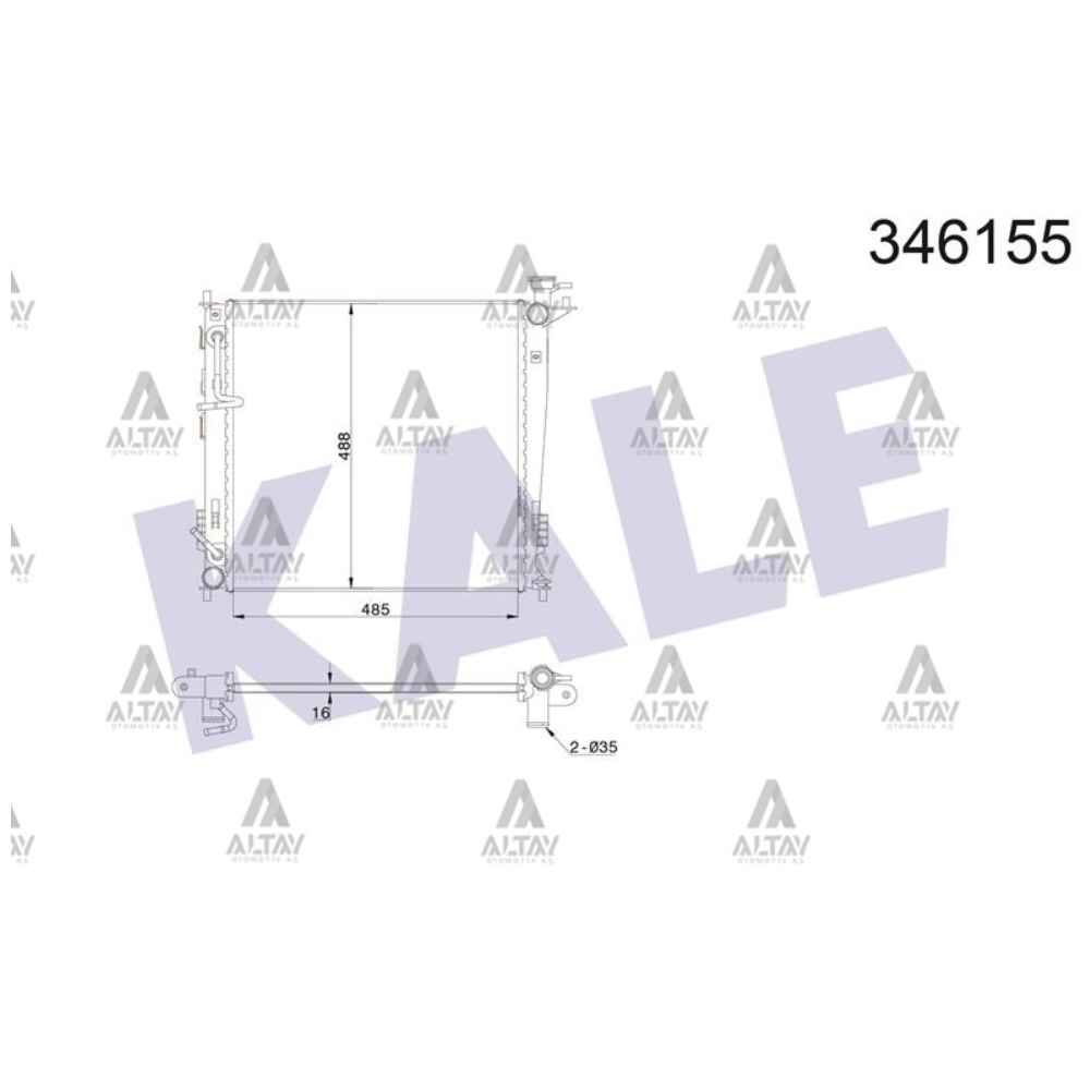 İx-35 10-15 Sportage 11-15 2.0 Dizel A-T Brazing Su Radyatör - KLE-346155 - 25310-2S020 