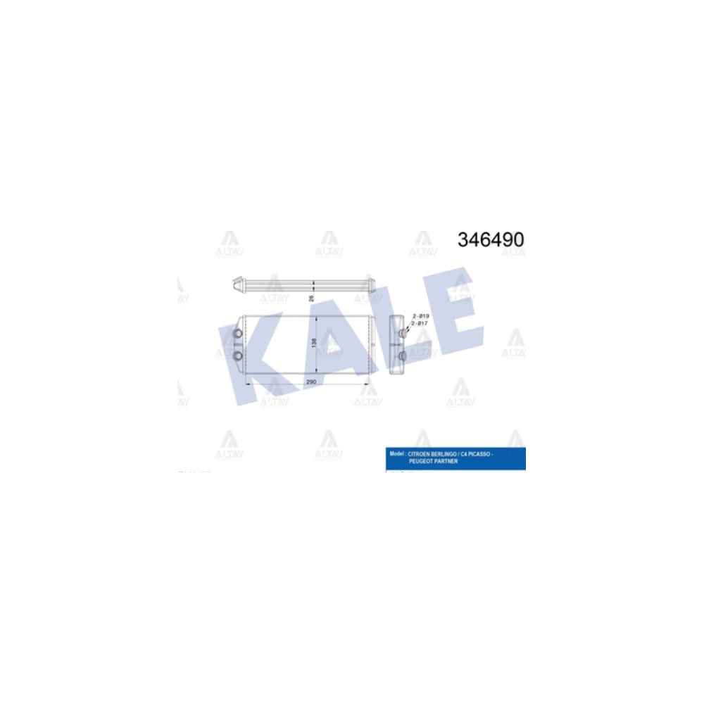 Berlingo 08- Partner 08- C4 04-09 Brazing Kalorifer Radyatörü - KLE-346490 - 6448S7 