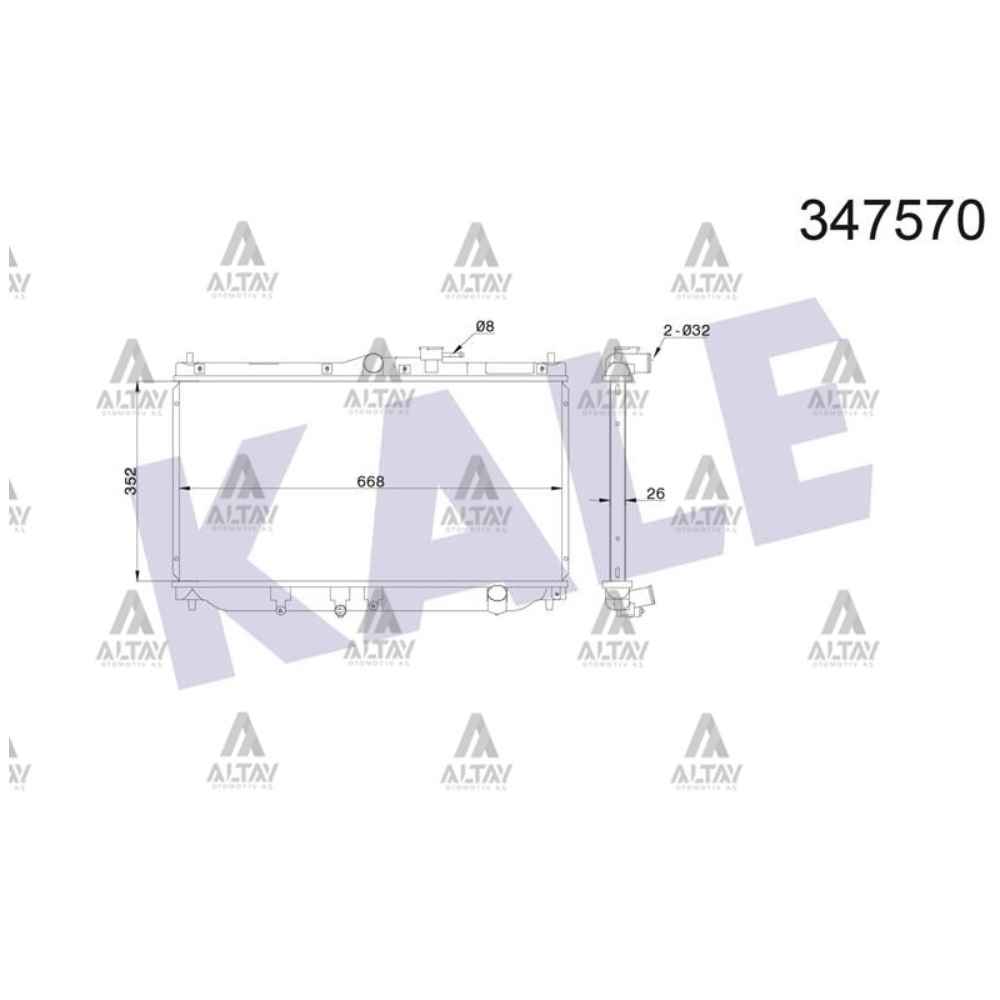 Accord 90-93 Rover 26Mm M-T Brazing Su Radyatör - KLE-347570 - 19010-PT1-003 