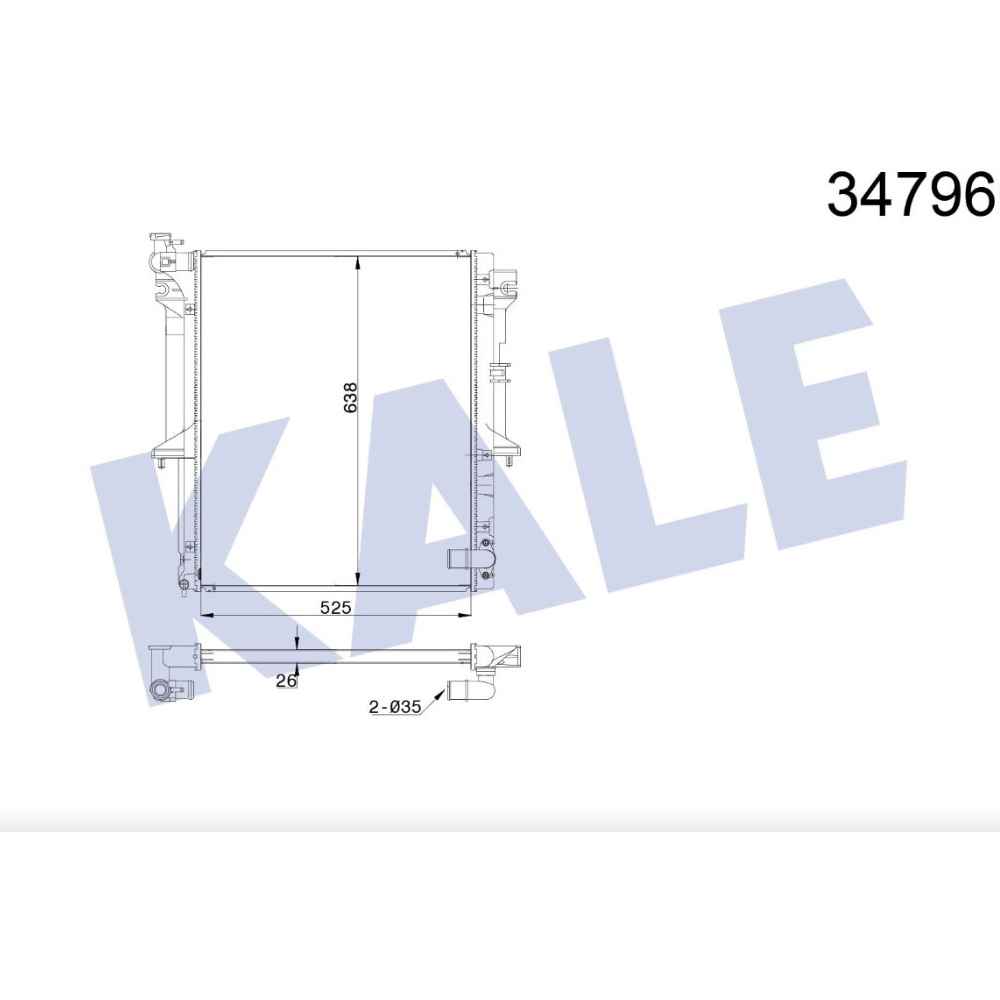 L-200 06-15 26Mm M-T Brazing Su Radyatör - KLE-347960 - MN135032 