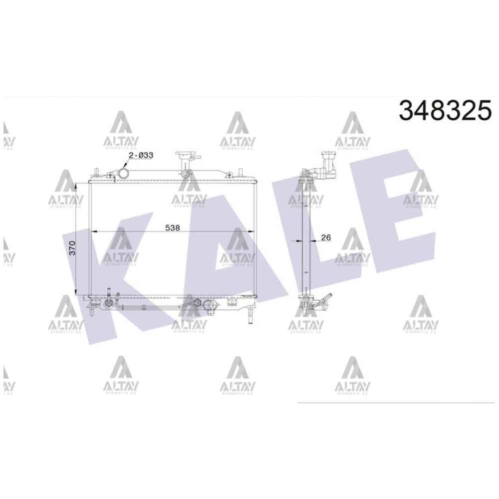 Accent Era 06-11 Dizel A-T Brazing Su Radyatör - KLE-348325 - 25310-1E350 