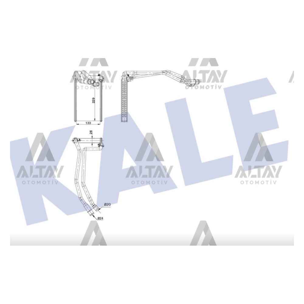 Megane 08-10 Scenic 03-09 Brazing Kalorifer Radyatörü - KLE-351685 - 7701209524 
