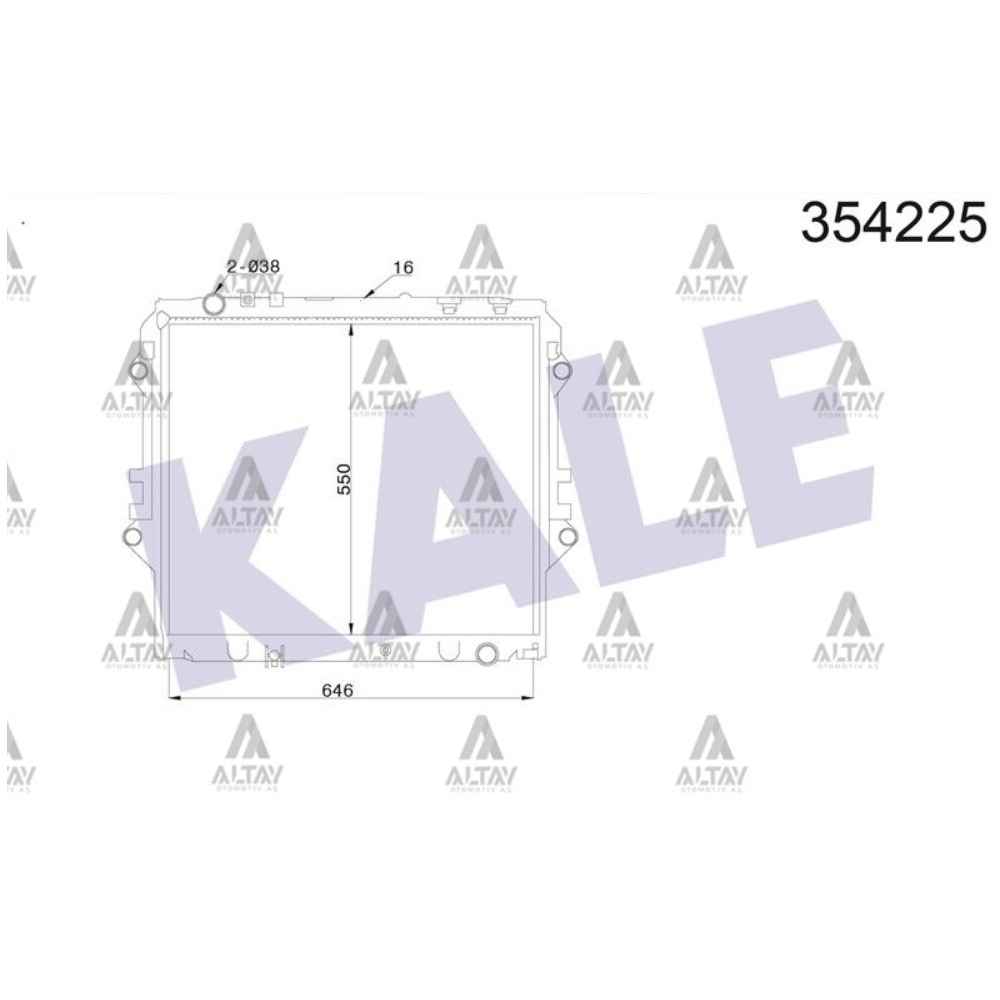Hilux Revo 2015 Sonrasi 2.4Cc M-T Brazing Su Radyatör - KLE-354225 - 16400-0L431 