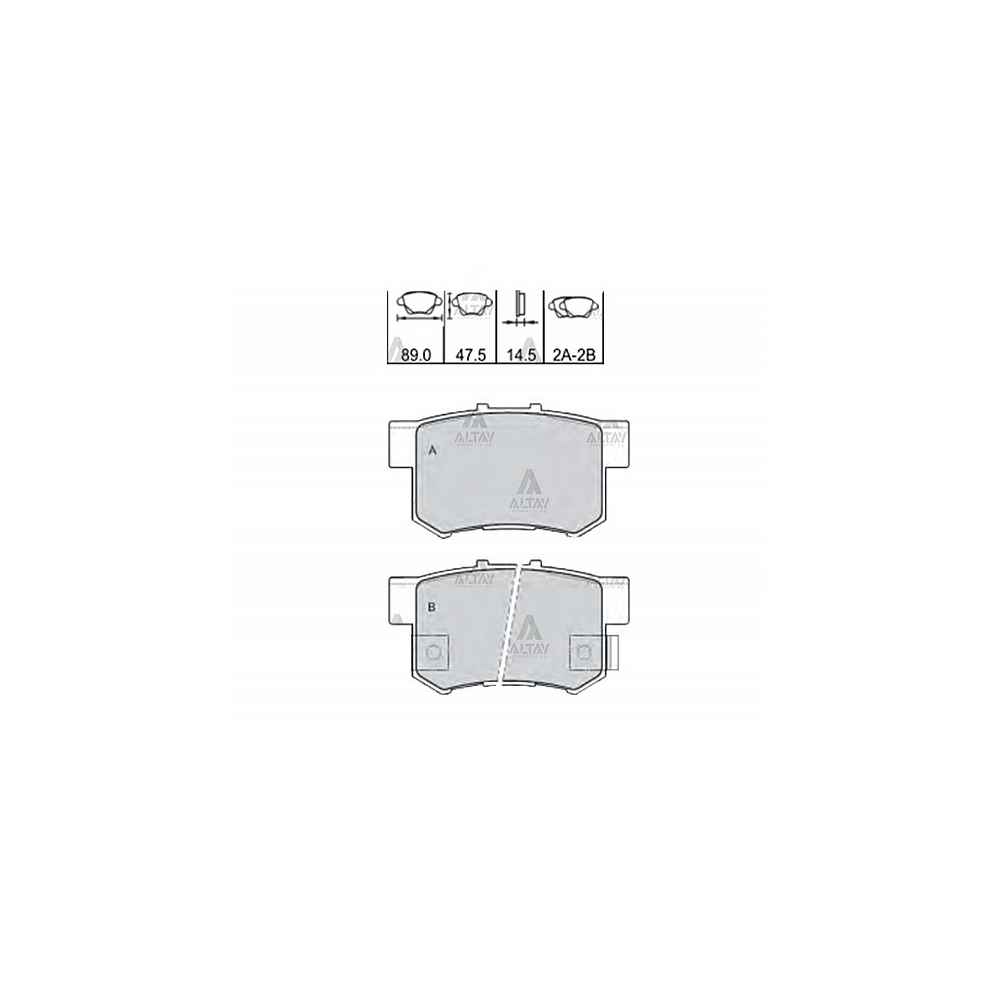 Civic 06-16 Accord 99-03 Crv 03- Rover Swift 06- Sx4 Disk Arka Fren Balata MHR-00025 