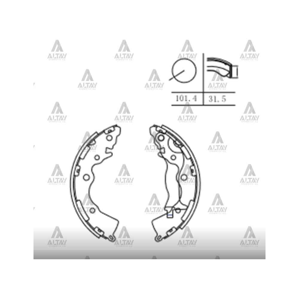 Accent Era 06-11 İ-30 Ceed Rio 05- Pabuç Arka Balata - MHR-00155 - 58305-1GA00 