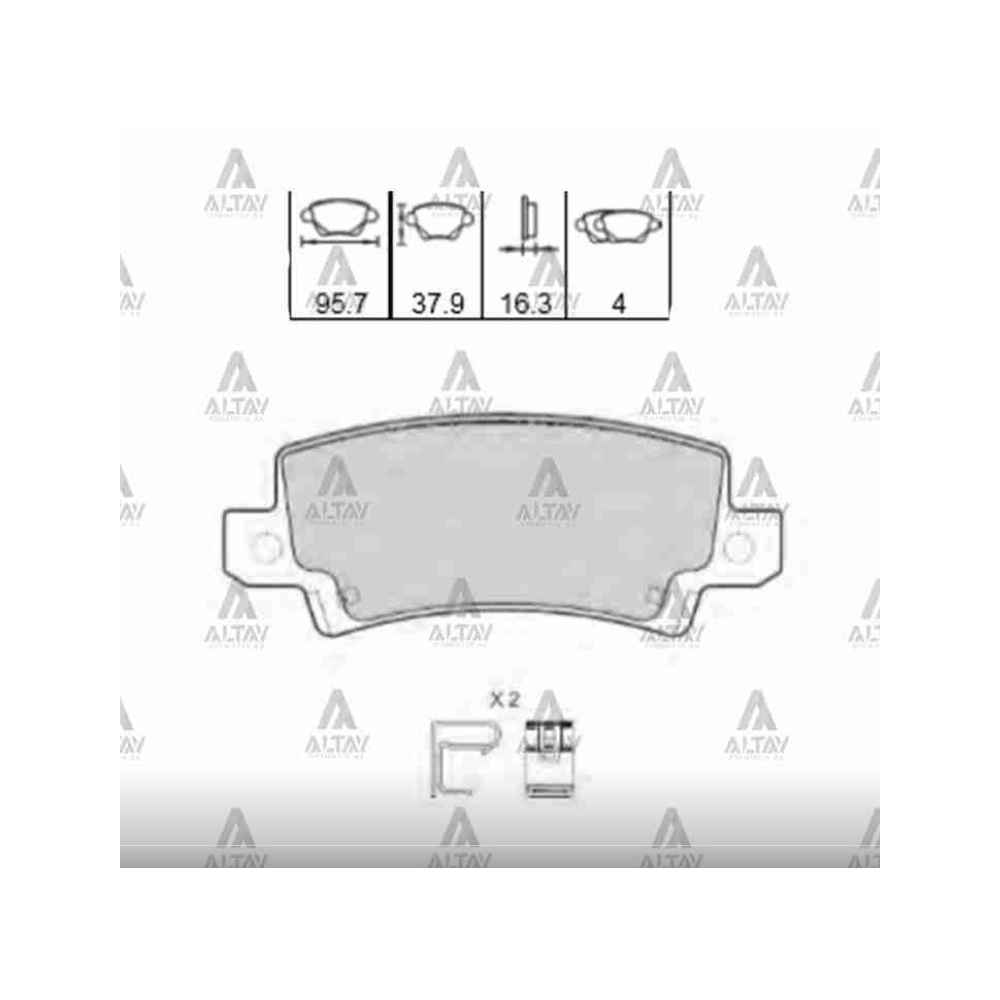 Corolla Uyumlu 02-06 Disk Arka Fren Balata - MHR-00175 - 04466-02020