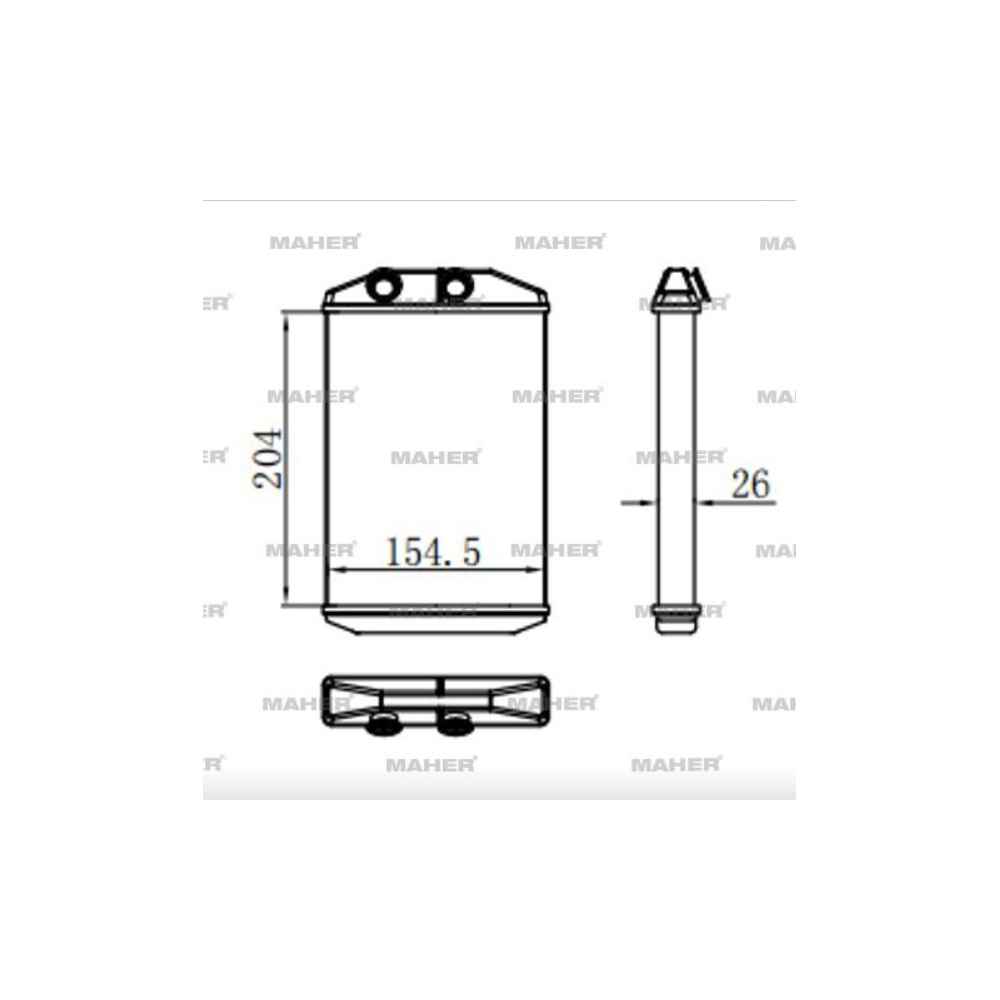 Kangoo 08- Master 10- Citan 12- Brazing Kalorifer Radyatörü - MHR-19080 - 7701209819 